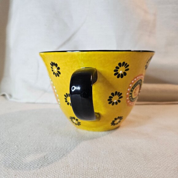 Signature Large Boho Stoneware Latte Coffee Mug Cup - Picture 4 of 6